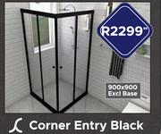 Corner Entry Black 900 x 900