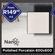 Polished Porcelain 600 x 600-Per Sqm 