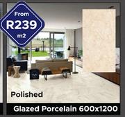 Polished Glazed Porcelain 600 x 1200-Per Sqm 