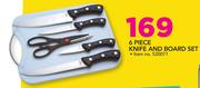 6 Piece Knife And Board Set