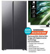 Samsung 564L Side By Side Fridge With Digital Inverter Technology RS57DG4000B4FA