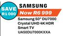 Samsung 50" DU7000 Crystal UHD 4K HDR Smart TV UA50DU7000KXXA