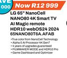 LG 65" Nano Cell NANO80 4K Smart TV Al Magic Remote HDR10 WebOS24 2024 65NANO80T6A.AFAB