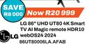 LG 86" UHD UT80 4K Smart TV Al Magic Remote HDR10 WebOS24 2024 86UT80006LA.AFAB