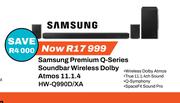 Samsung Premium Q-Series Soundbar Wireless Dolby Atmos 11.1.4 HW-Q990D/XA