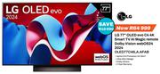 LG 77" OLED Evo C4 4K Smart TV Al Magic Remote Dolby Vision WebOS24 2024 OLED77C46LA.AFAB
