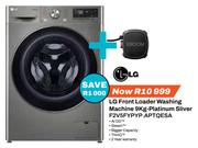 LG 9Kg Front Loader Washing Machine Platinum Silver F2V5FYPYP.APTQESA