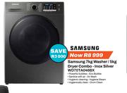 Samsung 7Kg Washer/5Kg Dryer Combo Inox Silver WD70TA046BX