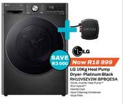 LG 10Kg Heat Pump Dryer Platinum Black RH10V9ZV2W.BPBQESA