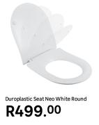 Duro Plastic Seat Neo White Round
