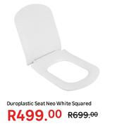 Duro Plastic Seat Neo White Squared