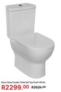 Ibiza Close Couple Toilet Set Top Flush White