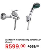 Quartz Bath Mixer Including Hand Shower Chrome