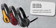 Canyon HSC-1 Basic PC Headset With Micropone, CNS-CHSC1B/CNS-CHSC1BR/CNS-CHSC1BY-Each
