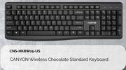 Canyon Wireless Chocolate Standard Keyboard CNS-HKBW05-US