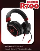 Maxell Gaming Vibration Headset 34783400-CA-H-MIC-1200