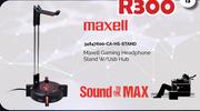 Maxell Gaming Headphone Stand W/USB Hub 34847600-CA-HS-STAND