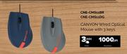 Canyon Wired Optical Mouse With 3 Keys CNE-CMS11BR/CNE-CMS11DG