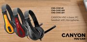 Canyon HSC-1 Basic PC Headset With Microphone CNS-CHSC1B/CNS-CHSC1BR/CNS-CHSC1BY