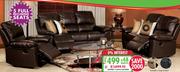 3 Piece Rochelle 5 Action Recliner Leather Lounge Suite