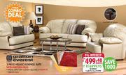 Gratton Everest 3 Piece Velucci Lounge Suite With Natura Rug