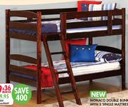Monaco Double Bunk With 2 Single Mattresses
