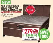 Medi Spine Posture Deluxe Pillow Top Queen Base Set-152cm