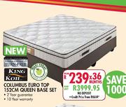 King Koil Columbus Euro Top Queen Base Set-152cm