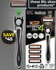 Bic Hybrid Flex 4 Sensitive 4-Blade Razor 1 Handle Plus 4 Cartridges