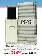 Quorum Silver  Man's Eau De Toilette-100ml