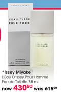 Issey Miyake L'Eau D'Issey Pour Homme Eau De Toilette-75ml