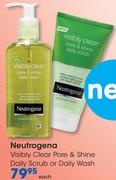 Neutrogena Visibly Clear Pore & Shine Daily Scrub Or Daily Wash-Each