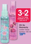 Oh So Heavenly Ladies Body Spritzer-100ml