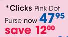 Clicks Pink Dot Purse 