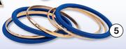 Glam Accessories Gold & Colbalt Bangles Set