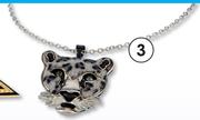 Glam Accessories Leopard Face Necklace