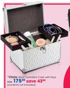 Clicks Silver Cosmetics Case With Trays