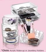Clicks Acrylic Make-Up Or Jewellery Holders 2-Drawer Jewellery Holder