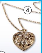 Glam Accessories Gold Heart Pendant Necklace