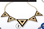 Glam Accessories Gold Triangle Short Necklace