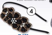 Clicks Beaded Flower Alice Band
