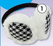 Clicks Black & White Earmuffs