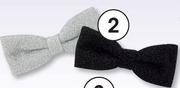 Clicks Silver & Black Shimmer Bow Duck Clips