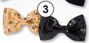 Clicks 2-Pack Gold & Black Glitter Bow Duck Clips