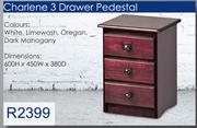 Charlene 3 Drawer Pedestal