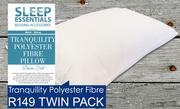 Sleep Essentials Tranquility Polyester Fibre Pillow Twin Pack