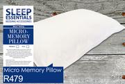 Sleep Essentials Micro Memory Pillow
