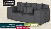 Crystal 2.5 Div Fabric Couch