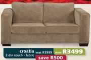 Croatia 2 Div Fabric Couch