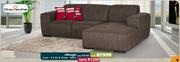 Chicago 2 Piece 2.5 Div & Chaise (Fabric)